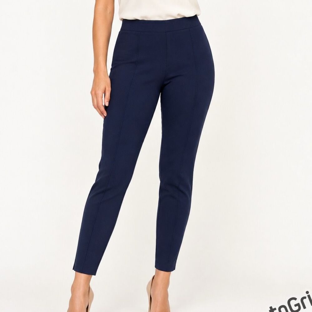 Lilly Pulitzer Navy Blue Nita Ponte Ankle Pants Medium Pull On
